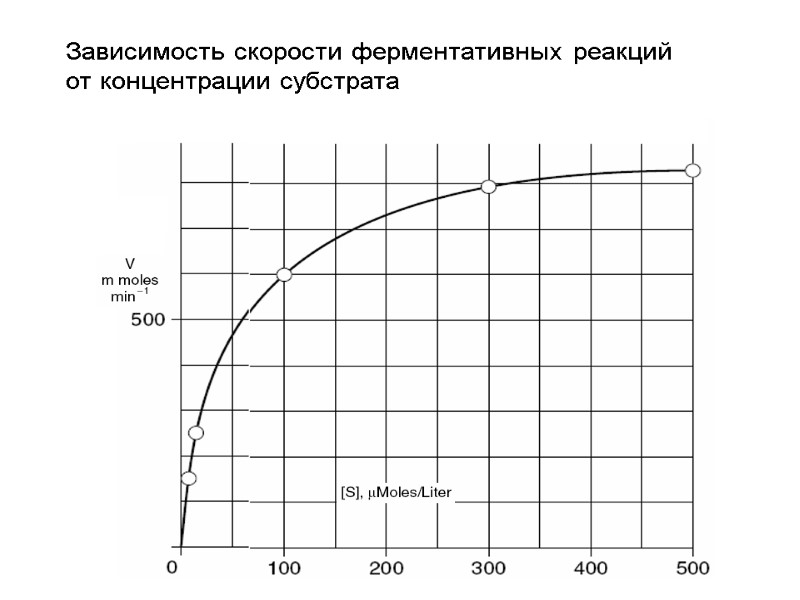 Зависимость скорости ферментативных реакций  от концентрации субстрата